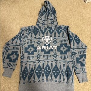 Ariat Gray and Blue Nordic Pattern Sweatshirt